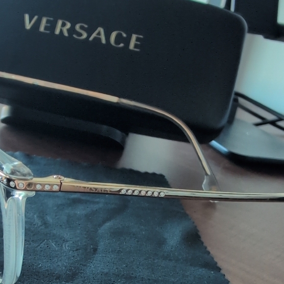 Versace Transparent Eyewear with Gold Details - Picture 9 of 10